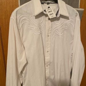 Buckle Signature ROAR White on White Classy Embroidered detail Long sleeve Shirt